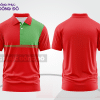 Mẫu polo basic đồng phục văn phòng màu đỏ phối trắng kẻ ngang ctpb7429