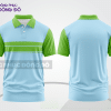 Mẫu polo basic đồng phục nhân viên màu trắng phối xanh da trời mảng ngực ctpb7484