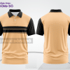 Mẫu polo basic đồng phục nhân viên màu be phối đen mảng ngực ctpb7496