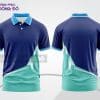 Mẫu áo polo 3D đồng phục công ty màu xanh navy phối xanh ngọc ctpd3015