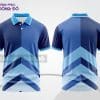 Mẫu áo thun cổ bẻ 3D đồng phục doanh nghiệp màu xanh navy họa tiết chevron ctpd3016