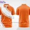 Mẫu áo polo 3D đồng phục công ty màu cam phối trắng đường cong chéo ctpd3021