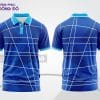 Mẫu áo polo 3D công ty màu xanh dương họa tiết ô lưới ctpd3024