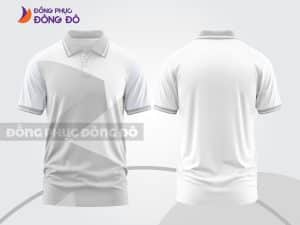 Mẫu áo polo trơn đồng phục công ty màu trắng ctpd3027