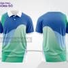 Mẫu áo polo 3D đồng phục công ty màu xanh dương phối xanh ngọc mảng màu mềm ctpd3061