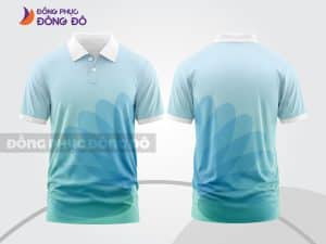 Mẫu polo 3D đồng phục nhân viên đẹp màu xanh da trời chuyển sắc ctpd3065