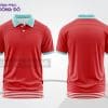 Mẫu áo polo 3D đồng phục nhân viên màu đỏ họa tiết kẻ ngang ctpd3077