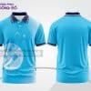 Mẫu áo polo 3D đồng phục công ty đẹp màu xanh cyan phối họa tiết tròn ctpd3110