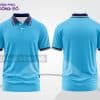 Mẫu polo 3D đồng phục nhân viên đẹp màu xanh cyan trơn ctpd3113