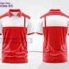 Mẫu thiết kế áo polo 3D đồng phục công ty màu đỏ phối trắng ngang ngực ctpd3124