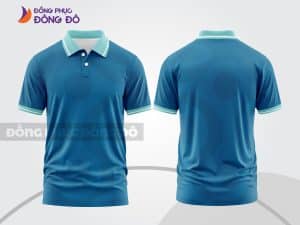 Mẫu polo 3D đồng phục công sở màu xanh cyan chuyển sắc ctpd3126