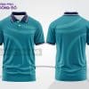Mẫu polo 3D đồng phục văn phòng màu xanh ngọc họa tiết line chìm ctpd3132