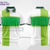 Mẫu áo polo 3D đồng phục công ty màu trắng phối xanh lá hình khối ctpd3135