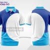 Mẫu áo polo 3D công ty màu xanh dương phối trắng và xanh cyan ctpd3152