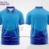 Mẫu áo polo 3D đồng phục công ty màu xanh cyan phối xanh navy chuyển sắc ctpd3159