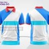 Mẫu áo thun cổ bẻ 3D đồng phục doanh nghiệp màu trắng phối xanh dương và đỏ ctpd3184