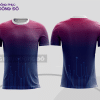 Mẫu áo thun t-shirt 3d đồng phục văn phòng màu xanh navy phối tím hồng cttd10
