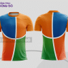Mẫu t-shirt 3d đồng phục doanh nghiệp màu cam phối xanh dương và xanh lá cttd28