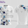Mẫu áo thun t-shirt 3d đồng phục nhân viên đẹp màu trắng phối xanh navy và xám cttd33