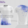 Mẫu t-shirt 3d đồng phục văn phòng màu trắng phối xanh dương và tím cttd34