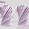 Mẫu thiết kế áo t-shirt 3d đồng phục công ty đẹp màu trắng phối tím cttd35