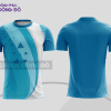 Mẫu áo thun t-shirt 3d đồng phục doanh nghiệp màu xanh cyan phối xanh rêu cttd36