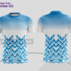 Mẫu áo thun t-shirt 3d đồng phục công ty đẹp màu trắng phối xanh cyan cttd47