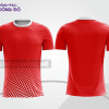 Mẫu t-shirt 3d đồng phục nhân viên đẹp màu đỏ phối trắng cttd57