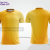 Mẫu áo thun t-shirt 3d đồng phục công ty đẹp màu vàng cam phối họa tiết caro cttd59