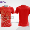Mẫu thiết kế áo t-shirt 3d đồng phục công ty đẹp màu đỏ phối trắng cttd63