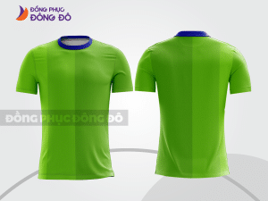 Mẫu thiết kế áo t-shirt 3d đồng phục nhân viên đẹp màu xanh lá phối họa tiết chìm cttd69