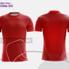Mẫu áo thun t-shirt 3d đồng phục công ty đẹp màu đỏ phối trắng cttd7