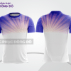 Mẫu áo thun t-shirt 3d đồng phục văn phòng màu trắng phối tím và xanh dương cttd70