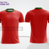 Mẫu thiết kế áo t-shirt 3d đồng phục văn phòng màu đỏ phối họa tiết chìm cttd78