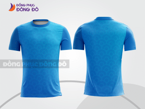 Mẫu áo thun t-shirt 3d đồng phục công ty đẹp màu xanh dương phối họa tiết xanh navy cttd79