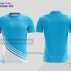 Mẫu t-shirt 3d đồng phục doanh nghiệp màu xanh cyan phối trắng cttd8