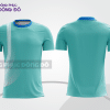Mẫu t-shirt 3d đồng phục doanh nghiệp màu xanh bạc hà phối trắng cttd80