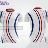 Mẫu thiết kế áo t-shirt 3d đồng phục công ty đẹp màu trắng phối xanh navy và đỏ cttd83