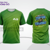 Mẫu T-shirt lớp trẻ trung màu xanh lá phối xanh rêu phối mảng màu hiện đại lptd19