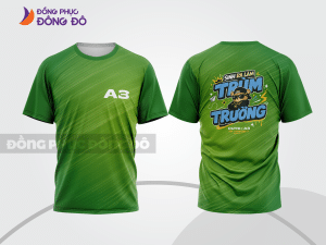 Mẫu T-shirt lớp trẻ trung màu xanh lá phối xanh rêu phối mảng màu hiện đại lptd19