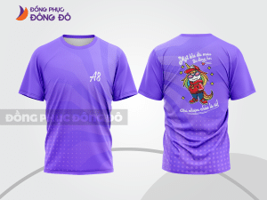Mẫu T-shirt đồng phục lớp 3D màu xám phối tím thiết kế chuyển màu gradient lptd25