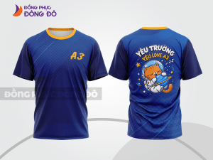 Mẫu áo đồng phục lớp cá tính màu đen phối xanh navy thiết kế chuyển màu gradient lptd32