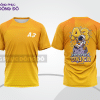 Mẫu đồng phục lớp T-shirt 3D màu be phối vàng phối mảng màu hiện đại lptd33