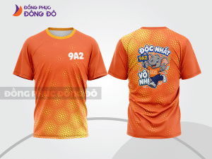 Mẫu áo lớp oversize 3D màu cam phối đỏ hình in graphic cá tính lptd34