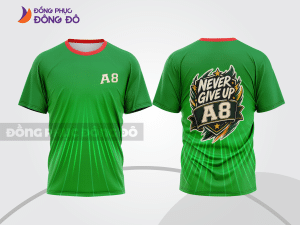 Mẫu T-shirt lớp trẻ trung màu xanh lá phối be hình in slogan ấn tượng lptd36