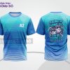 Mẫu T-shirt đồng phục lớp 3D màu xanh dương phối xanh ngọc họa tiết nghệ thuật độc đáo lptd52