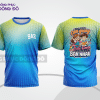Mẫu T-shirt đồng phục lớp 3D màu xanh cyan phối xanh dương hiệu ứng màu sắc bắt mắt lptd57