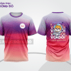 Mẫu đồng phục lớp T-shirt 3D màu be phối đỏ họa tiết chữ typography nổi bật lptd6