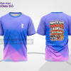 Mẫu đồng phục lớp T-shirt 3D màu xám phối xanh dương hình in graphic cá tính lptd60