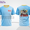 Mẫu đồng phục lớp T-shirt 3D màu xanh ngọc phối trắng thiết kế chuyển màu gradient lptd65